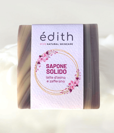 sapone solido latte d'asina e zafferano edithcosmesi cosmetici a base di zafferano e latte d'asina