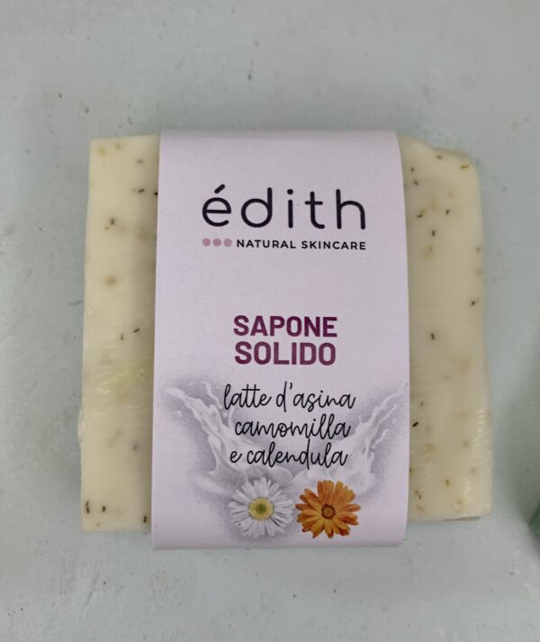 Sapone solido latte d’Asina, camomilla e calendula